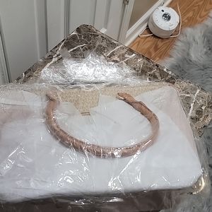 Milan 3 pc set Shoulder bag tan & brown & gold still in packaging